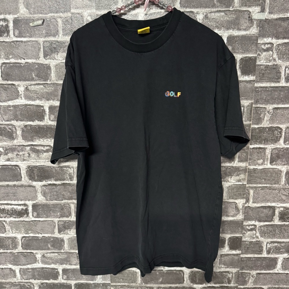 Golf Wang tee shirt black short sleeve multicolor logo